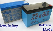PEG PEREGO BATTERIE 12V 7Ah 7.2Ah 7.6Ah pour véhicule enfants moto quad FEBER