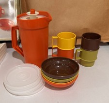 Vtg 80s Tupperware Mini-Serve It Set Childs Hostess Tea Party Pitcher Cup Bowl