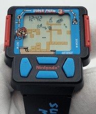 Vintage 1990 Nintendo Super Mario Bros 3 Watch Game MZ Berger Digital LCD Works