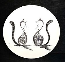 LES SIAMOIS- tableau abstrait CHATS -Original-mis en vente par l'artiste