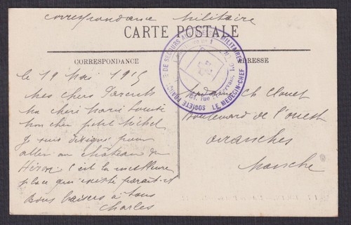 Carte avec cachet - , société