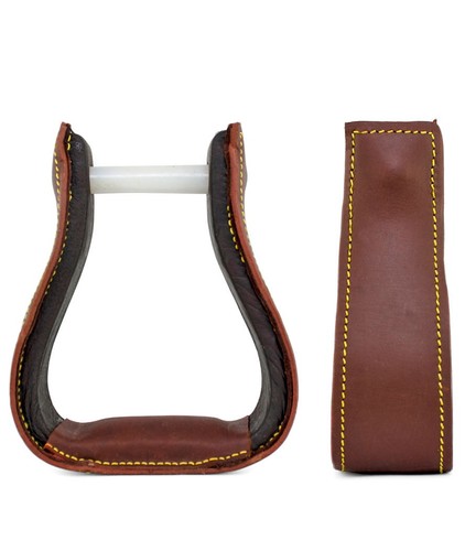 Etriers western cuir - en,