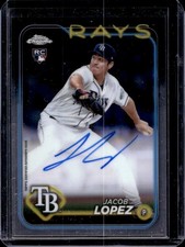 2024 Topps Chrome Update Jacob Lopez Auto RC Rookie #RA-JLO Rays