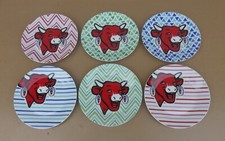 6 assiettes plates LA VACHE