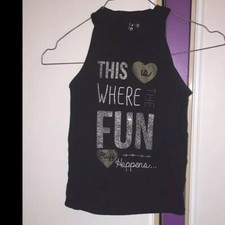 JOLI DÉBARDEUR FILLE NOIR À