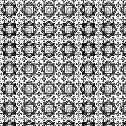 12th noir gris orné - gris,