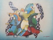 Abstrait Coloré Hommes Grand