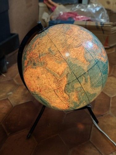 Vintage mappemonde lumineuse - vintage,
