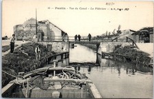 93 PANTIN - view of the canal, the platriere.