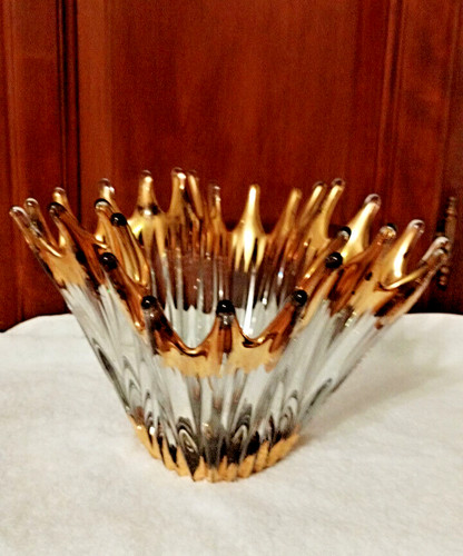 Coupe dorée cristallerie - ,