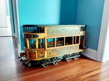 1930s French Street Car 30" Trolley Double Decker Train Chat Noir Cafe Paris Sa