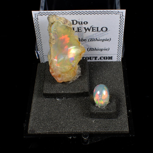 Opale duo pierre taillée et - -,