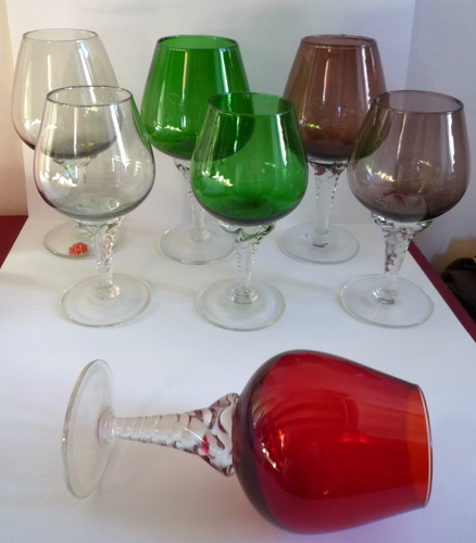 Verres pieds de - 7,