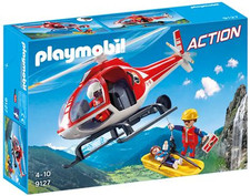 PLAYMOBIL -- 9127 -- SECOURISTE AVEC HELICOPTERE -- BOITE NEUVE SCELLEE
