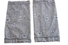 2 IKEA Praktbacka Floral/Bird Toile Pillow Shams~Gray/White/Black~King (24x38)
