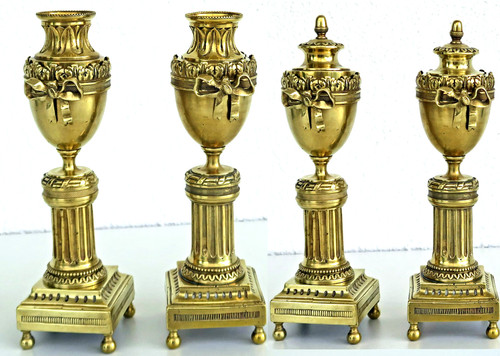 Paire cassolettes bougeoirs - de,