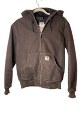 Carhartt WJ130 Jacket Quilt Lined Women's Extra Small DKB Dark Brown Fade