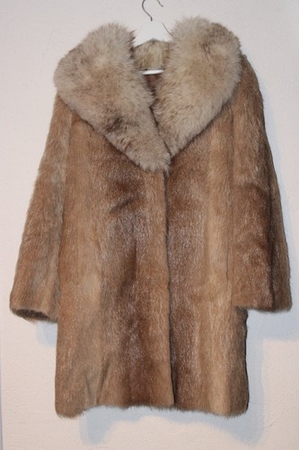 Manteau fourrure véritable - manteau,
