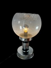 Lampe chrome Murano Snaidero Italie spage-age 1970