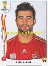 113 RAUL ALBIOL # SPAIN STICKER PANINI FIFA WORLD CUP BRAZIL 2014