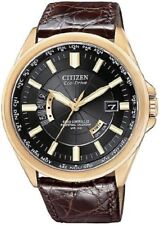 NEW CITIZEN Eco-drive Black Dial Brown Leather Men Watch CB0013-12E AUTOMIC