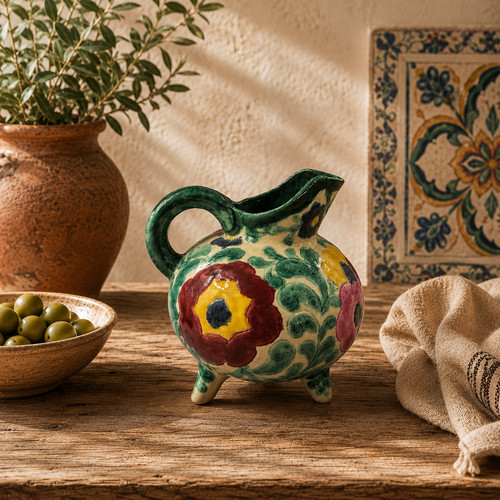 Cruche chaudron tripode - , en