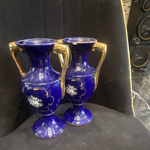 Maje paire vases verre bleu - paire,
