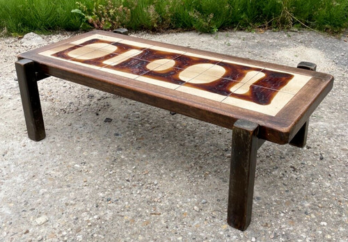 Table basse rectangle bois - basse, en