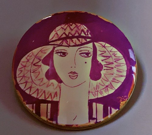 Grande broche vintage camée - grande,