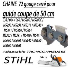 CHAINE  adapté pour Stihl GOUGE Carré 72 entraineurs coupe de 50 cm liste  photo