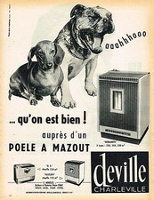 1962 ADVERTISING 035 DEVILLE CHARLEVILLE Oil Stove