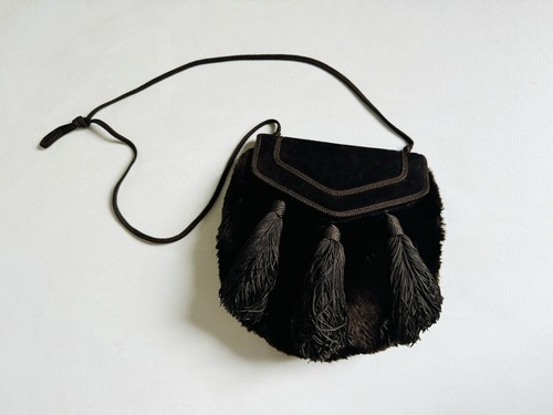 Sac main fourrure cuir - à,