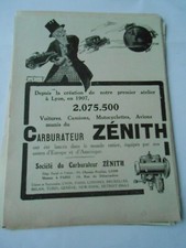 Advertising 1919 Zenith Carburetor