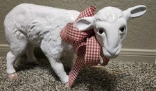 Lamb 20" EARTH NEEDS LTD Petaluma Pottery BAVENT Style Terracotta Glass Eyes
