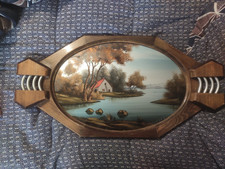 ancien tableau huile sur bois