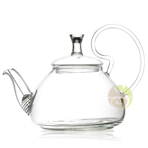 Théière verre filtre inox - théière,