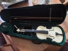 Violon Blanc Signé Schanz A Restaurer Avec Etui Et Archet