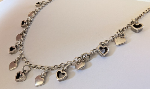 Ancien collier argent massif - collier,