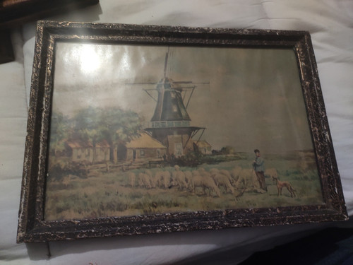 Ancien tableau sur papier - ancien,