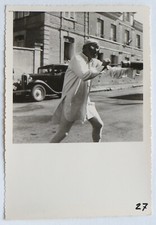 Man Costume Costume Carnival "Crazy" Strange Weird - Vintage Photo Snapshot