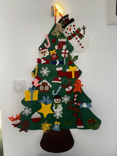 Sapin noël mural - noël, feutre