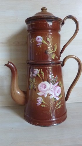 Ancienne cafetière tôle - ancienne, en