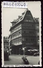Strasbourg . old photo. antique motorcycle. 1933. Maison Kammerzell