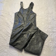 Hein Gericke Vintage Unisex Black Leather Motorcycle Overalls Size 54 Insulated