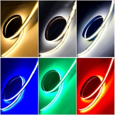 12/24V Flexible COB LED Strip Light 384/528LEDs High Density Tape Car Boat Decor