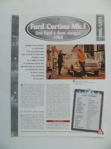 Carte fiche auto ford cortina - ford,