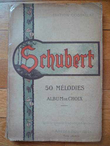 Schubert mélodies chant - schubert,