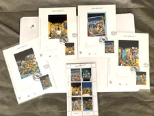 Lot de 4 cartes  BD Margerin et une planche de timbres