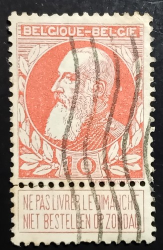 Timbres poste roi léopold - le,