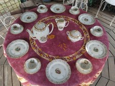 Service à Thé Véritable Porcelaine Sélection France Signé Watteau Fragonard x21